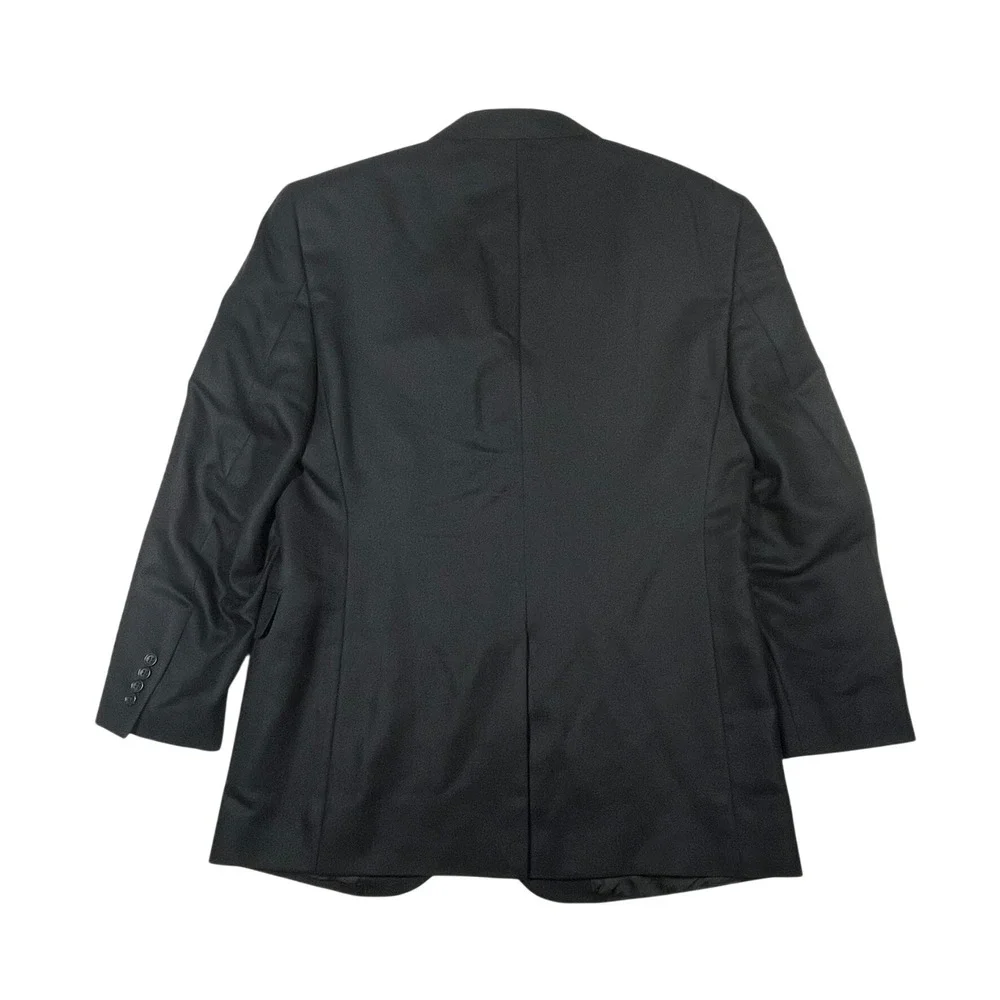 Jos A Bank Signature Collection Silk Camelhair Blazer Mens 44L Black Herringbone